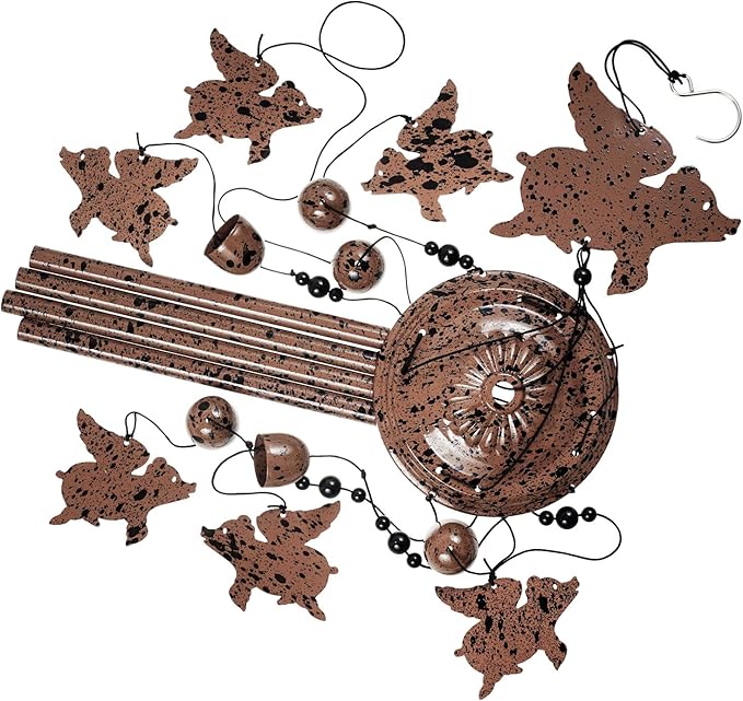 Flying Pigs Wind Chimes for Garden, Home, Balcony, Yard, Outdoor Decoration, Pig Wind Bells, Memorial Wind Chime, Wind Catcher, Blessing Wind Bells Xmas Gifts for Mom, Grandma, Family, Women, Friend