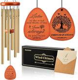 Memorial Wind Chimes for Loss of Loved One, Windchimes in Memory of a Loved One Outdoor Remembrance/Condolences/Sympathy/Bereavement Gifts for Loss of Mother Father Husband, 32" Gold