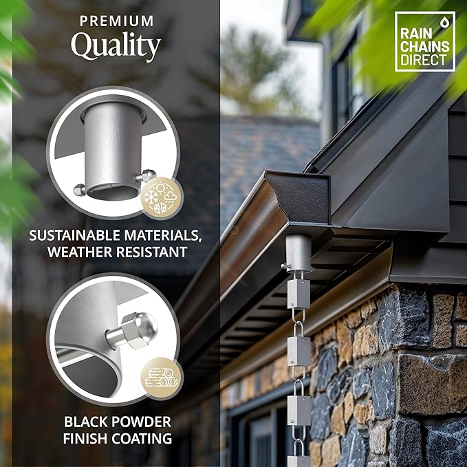 Rain Chains Direct - Rain Chain Gutter Adapter/Installer in Milled Aluminum Finish