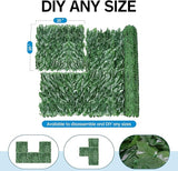 Artificial Ivy Privacy Fence Screen,39.4" X 99" UV-Anti Fake Leaves Plant Vine,Privacy Hedges Wall for Indoor Outdoor Garden Backyard Decor,Color Green Pineapple Leaves
