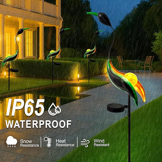 Solar Garden Statue Crane Yard Art Sculptures, Metal Heron Statues Outdoor for Patio Yard Lawn Porch Decorations, Garden Decor for Outside, House Warming Gifts - Mom Birthday Gifts
