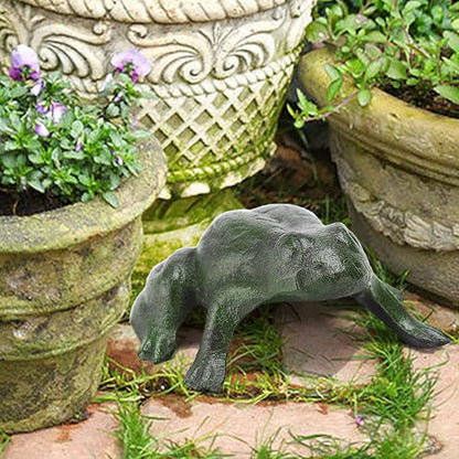 BRASSTAR Cast Iron Simulation Green Frog Statue Paperweight Lawn Garden Home Office Desk Figurine Decor TQGJPT540