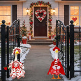 Forever Romance Goose Outfit - Red Tuxedo Holding Flowers for 23" Porch Goose, Perfect for Engagement, Wedding, & Renewing Vows Decoration