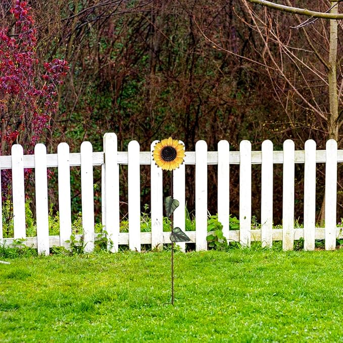 Metal Sunflower Garden Stakes Flower Yard Art Planter Stake Party Lawn Pathway Walkway Patio Decor Yard Sign Indoor Outdoor Decoration (39")