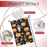 Halloween Pumpkin Cat Garden Flag Vertical 12x18 Inch Small Fall Thanksgiving Yard Flag Yard Seasonal Holiday Outdoor Decor