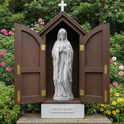 YOLENY Virgin Mary Praying Statue, 29.9 Inch Religious Garden Statue of Mary, Blessed Mother Mary Outdoor Sculpture for Home Yard Patio Decoration