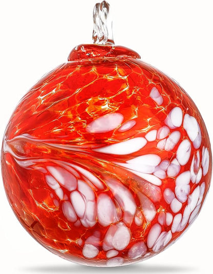 4 Inch Hand Blown Glass Gazing Ball Witches Ball Ornament Garden Patio Window Decor