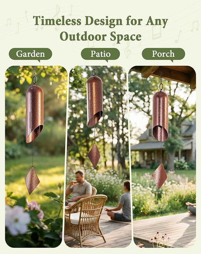 Cesun Wind Chimes for Outside Deep Tone, Heavy Duty Wind Bell Deep Resonance Serenity Bell Outdoor Clearance, Relaxing Sound Helps You Find The Peace of Your Mind, 24 Inch