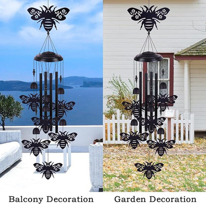 Bees Wind Chimes Outdoor Decoration, Mobile Wind Catcher, Retro Bee Wind Bells, Memorial Wind Chime, Blessing Windchime for Home, Balcony, Yard, Room, Xmas, Party, Indoor, Garden Decor, Gifts for Mom