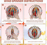 FLAGWIX Christian Gifts for Women Faith - Virgen de Guadalupe 3D Stainless Steel Metal Wind Spinners 12 in - Our Lady of Guadalupe Wind Spinner Outdoor, Religious Gifts for Mom Grandma