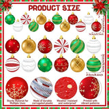 Huwena 24 Pcs Christmas Outdoor Decorations Hanging Ornaments Christmas Yard Signs Double Sided Lawn Decorations for Xmas Party Porch Lawn Decor (Delicate Style)