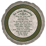 Magnolia Garden 10-Inch an Irish Blessing Decorative Stepping Stone – Weather-Resistant Resin Garden Walkway Tile – Celtic Knot & Shamrock Design Outdoor Accent