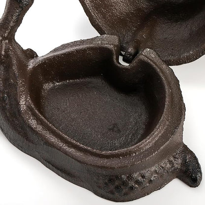 Pumtus Cast Iron Key Hider, Snail Hide-a-Key Holder, Outside Spare Key Hider Figurine, Small Snail Garden Statues Ornament, Decorative Jewelry Trinkets Box for Ear Studs Rings Paper Clips