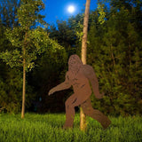 EZTZEN 7.4ft Bigfoot Outdoor Decor Big Foot Sasquatch Gifts for Men/Dad/Women Metal Bigfoot Silhouette Statues for Yard Decor, Garden Decor, Yard Art, Forests, Yard Display, Lawn Decorations
