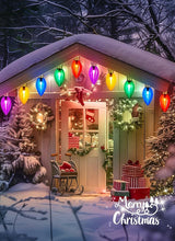 Moonflor Super Jumbo C9 Christmas Pathway Lights Outdoor - 2 Pack Total 22FT 10 LED C9 Walkway Light, Multicolor Christma Decoration Outside, Giant Christmas Lights Outdoor for Lawn Holiday Yard