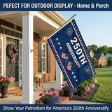250th Anniversary Flag 3x5 Ft Anniversary Flag, 1776-2026, 250 Years Birthday flags for Patriotic Yard, House Banner, Room, Porch, Wall, Fence, Outdoor Decorations(Style 2)