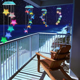 Solar Star Gift for Mom Grandma Girls, Color Changing Solar Wind Chimes for Outside, LED Outdoor Decorative Mobile Lights for Garden, Yard, Patio, Window, Party, Outdoor Decorations