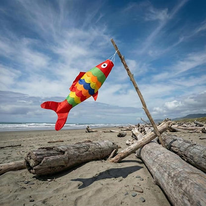 Madrona Brands Colorful Fish Windsock | Durable Outdoor Hanging Decoration | Yard, Garden, Boat, Home | 40-Inch