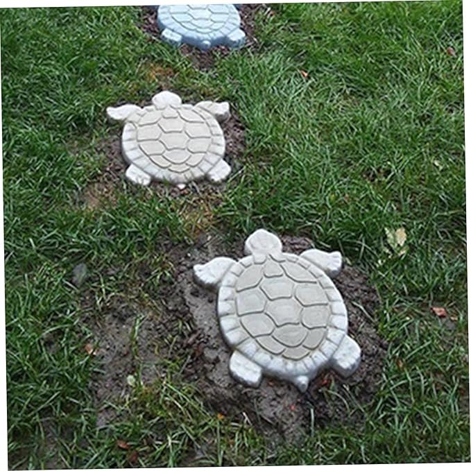 Concrete Molds, DIY Turtle Shape Stepping Stone Molds Reusable Personalized Garden Decor Tortoise Pavement Mold for Crafting Statue, Pathway..