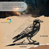 Renovatio Metal Bird Decor, Gifts for Mom, Artistic Raven Silhouette, Metal Garden Ornament, Outdoor Tree Decorations – A Remarkable Yard & Lawn Decor – Raven (Black)