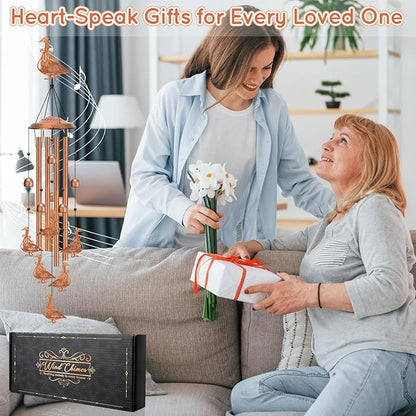 Garden Goose Wind Chimes for Outside Metal Windchimes Outdoors Goose Gifts for Women Men Housewarming Garden Decor for Outside Patio or Yard