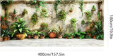 Large Garage Door Cover 157.5x70.9in Garden Plant Garage Door Banner Outdoor Decorations with Grommets & Rope, Waterproof Garage Door Decorations for House Exterior Spring Patio Decor
