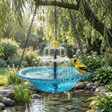 Solar Bird Bath Fountains & Bird Bath Solar Fountain for Bird Bath, Solar Powered Water Fountain Pump for Outdoor Garden Yard Patio Pond Pool Decoration (Blue)