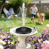 Jhua Solar Fountain for Bird Bath Pump with Led Lights Solar Powered Water Pump Kit with 8 Nozzles 200L/H Floating Water Fountain for Outdoor Garden Ponds Pool Fish Tank Aquarium