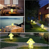 Solar Lights Outdoor Waterproof, Mushroom Garden Décor Powered by Solar, Outdoor Lights for Patio Yard Pathway Backyard Balcony Lawn Landscape Fountain Deck Pool Table Porch Decoration (Green)