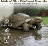 SKYFIRE Turtle Statues for Garden - 34.2” x 18.1” x 11.4” Fiber Reinforced Concrete Figurine Statue, Garden Sculptures & Statues Decor for Outdoors, Lawn, Yard - Outdoor Ornaments Gardening Gifts