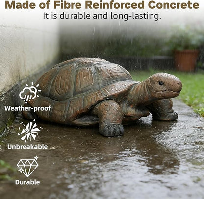 SKYFIRE Turtle Statues for Garden - 34.2” x 18.1” x 11.4” Fiber Reinforced Concrete Figurine Statue, Garden Sculptures & Statues Decor for Outdoors, Lawn, Yard - Outdoor Ornaments Gardening Gifts