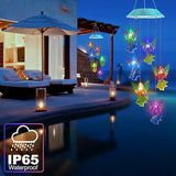 Solar Angel Gift for Mom Girls, Color Changing Solar Wind Chimes for Outside, Outdoor Decorative Mobile Lights for Garden, Yard, Patio, Window, Party Decorations, Gift for Women