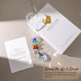 Friendship Gift Suncatcher, Best Friend Crystal Hanging Ornament for Rainbow Maker Bestie Gifts Hanging Crystal Heart Sun Catcher Ornament Gift for Hanging Decoration