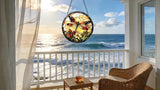 Stained Glass Window Hanging - A Dragonfly is Docked in The Garden 6.3 Inches Suncatcher for Garden Home Decor for Women Mon Grandma Friends