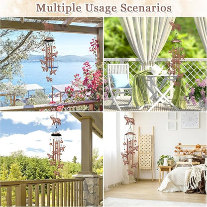 YHmall Elephant Wind Chimes for Outside, 35" Elephant Gifts for Women Men Metal Elephants Decor Windchimes Outdoors Memorial Wind Chime, for Home Garden Outdoor Yard Decor