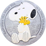Roman Snoopy Hug Stepping Stone, 12-inch Diameter, Resin, Home, Garden, Outdoor