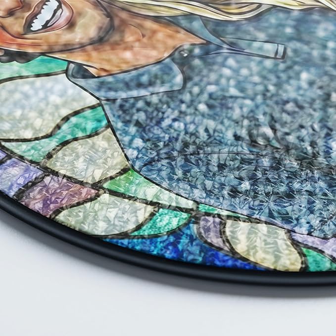 Personalized Photo Couple Stained Glass Suncatcher, Custom Picture Window Hanging Glass, Unique for Wedding Married Couples, Valentine's Day Girlfriend Sentimental Romantic Home Decor