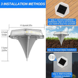 Solar Deck Lights Dock Step Lights- 8 Packs Waterproof 1200mAh Auto ON/Off LED Solor Powered Stair Lighting for Outdoor Garden, Patio, Pathway, Walkway, Driveway (Warm White)