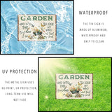snowsun Vintage Metal Signs And Into The Garden I Go to Lose My Mind Funny Tin Sign Wall Decor for Yard Garden Street Farm Fence Gate Door 8×12 Inches