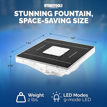 SWIMLINE HYDROTOOLS Floating Pool Fountain – Soothing Water Feature for Pools & Ponds, Easy to Install, UV-Resistant, Solar Powered, Cordless, Waterproof, Multi-Mode LED Light Show, 39-Inch Spray
