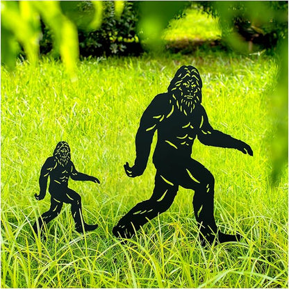 15.8 inch Bigfoot Metal Outdoor Decor Big Foot Sasquatch Gifts for Men Dad Women Bigfoot Silhouette Statues for Outside, Patio, Lawn, Yard Art, Forests, Yard Display, Garden Decorations