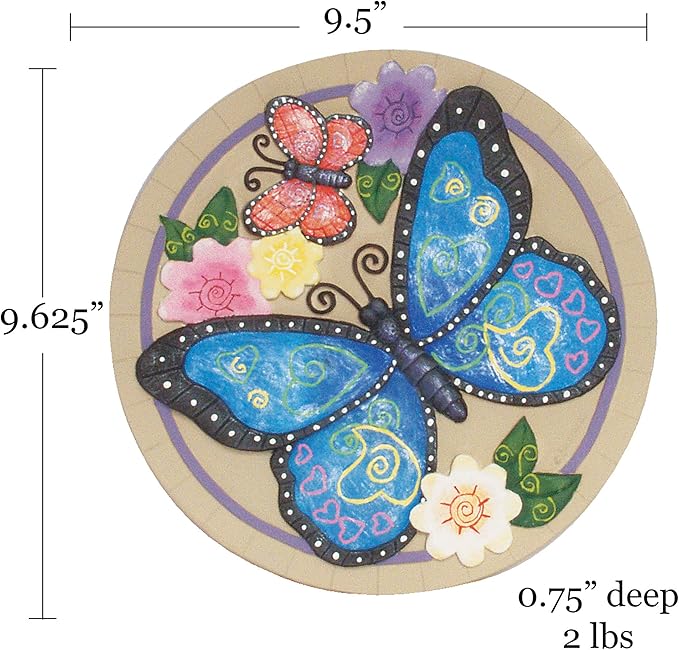 Spoontiques - Garden Décor - Butterfly Stepping Stone - Decorative Stone for Garden