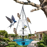 2026 Model Hanging Bird Bath Fountain | Outdoor Solar Bird Bath Fountains & Hummingbird Water Fountain | Solar Fountain for Bird Bath for Garden Patio Yard