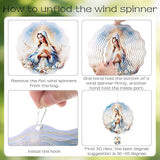 Metal Wind Spinners Outdoor - Virgin Mary 3D Wind Spinner 12 Inch Stainless Steel Ornaments Kinetic Spinning Hanging Decor for Patio Lawn Garden Yard Birthday Gifts for Women Mom Grandma