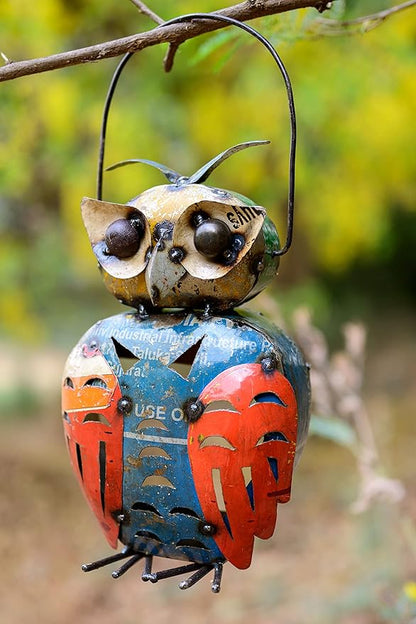 De Kulture Handcrafted Reclaimed Iron Vintage Caterpillar Decorative Collectible Figurine showpiece Holiday décor Ideal for Garden Decoration, 10.6x2.7x4 (LWH) inches