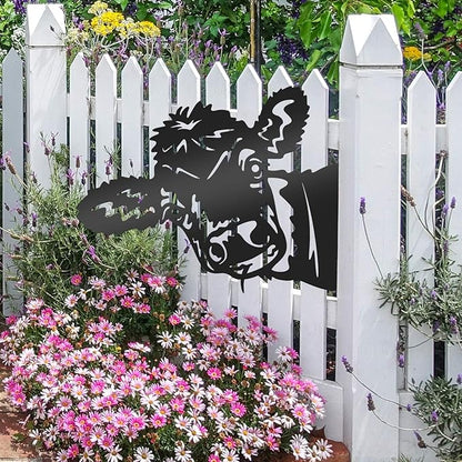 Peeping Cow Metal Yard Decor Lovely Farm Fence Decor Cow Decor for Fence Decor Outdoor Metal Garden Decor Outdoor Fence Decoration for Outdoor Farm or Farmhouse Yard Lawn (Fresh Cow)