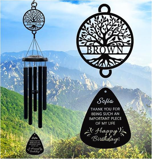 Personalized Wind Chimes for Women Best Friend Birthday Gifts for Women Outdoor Garden Decor Custom Friendship Gift for BFF Soul Sister