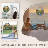 Stained Glass Window Hanging, Scenery Sun Catchers Stained Glass Panels for Indoor Windows Wall Art Decor, Birthday Gift for Mom Women Wife Men Lovers (11.8inch)