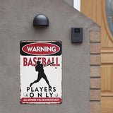 Baseball Wall Decor Sign Decorative Signs Chic Metal Signs for Boys Room Wall Decor Gift for Baseball Lovers (Color09)