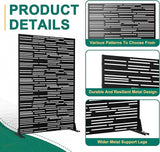 72" H×47" W Metal Privacy Screen Outdoor Privacy Screen Freestanding, for Patio Lawn Deck,Privacy Panels Decorative Privacy Fence(Consists of 3 Panels)